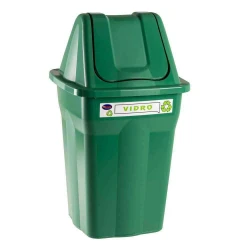 Lixeira basculante 60 litros verde vidro