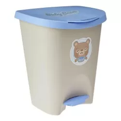 Lixeira com pedal 7,5lts quadrada Baby Bear menino Usual