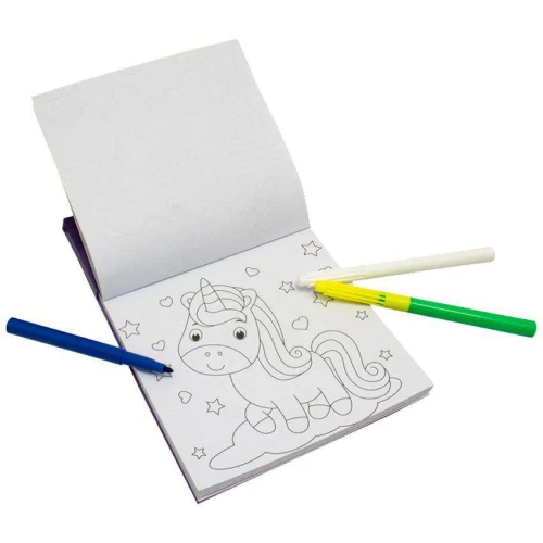 Livro de atividades kit mágico para colorir + canetinhas Unicórnio TodoLivro