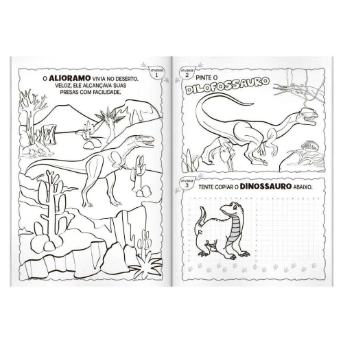 Livro educativo Dinossauros com 365 atividades TodoLivro