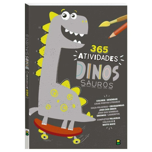 Livro educativo Dinossauros com 365 atividades TodoLivro