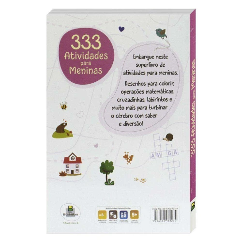 Livro educativo para Meninas com 333 atividades TodoLivro