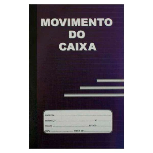 Livro movimento caixa pequeno capa mole com 100 folhas São Domingos