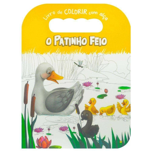 Livro para colorir com alça O Patinho Feio com 16 páginas TodoLivro