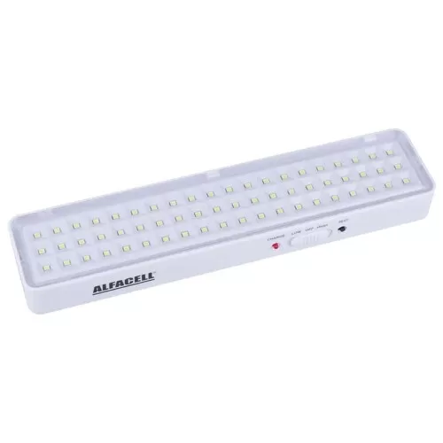 Luminária de emergência 60 leds recarregável Alfacell