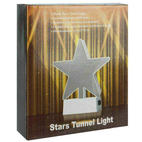 Luminária de mesa estrela espelho com led 15x17,7cm Novo Século