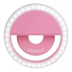 Luminária para celular led ring light selfie recarregável 3081 Novo Século