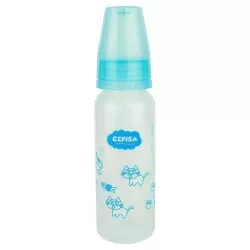 Mamadeira 240ml decorada rosa/azul Cefisa