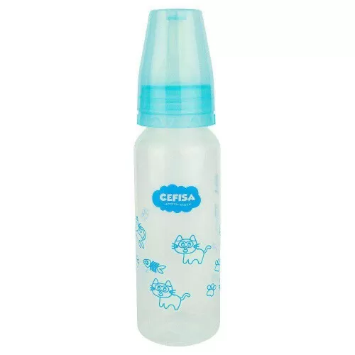 Mamadeira 240ml decorada rosa/azul Cefisa