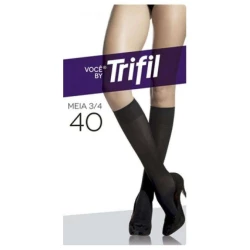 Meia 3/4 fio 40 preto Trifil