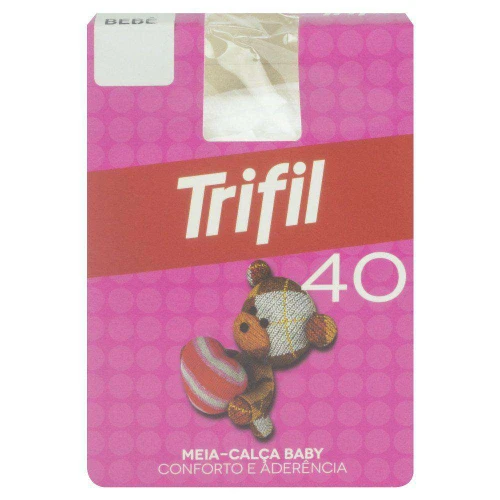 Meia calça baby fio 40 05 a 11 meses rosa claro Trifil