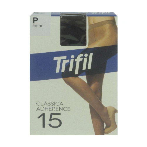 Meia calça adherence com lycra pequena preta Trifil