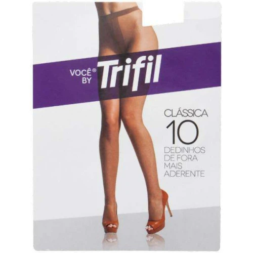 Meia calça dedinho de fora com lycra natural Extra G Trifil