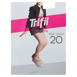 Meia calça juvenil gravatinha grande branco Trifil