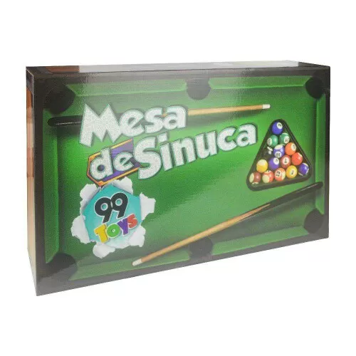 Mesa de sinuca infantil de madeira 51x32cm 99 toys