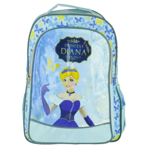 Mochila infantil feminina princesa diana 42cm Novo Século