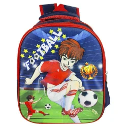 Mochila infantil masculina futebol relevo 33x27 Novo Século