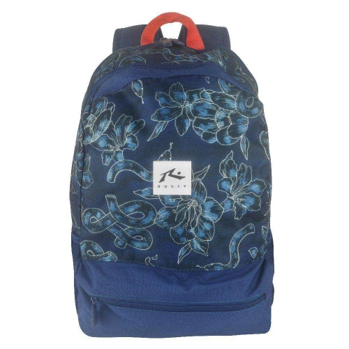 Mochila unissex de lona rusty 45x34cm floral azul Jocar Office