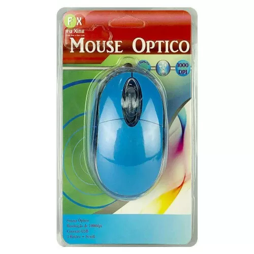 Mouse óptico usb colorido 1000 DPI Fu Xing