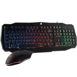 Mouse gamer + teclado usb battlefire revolution com luz Dazz