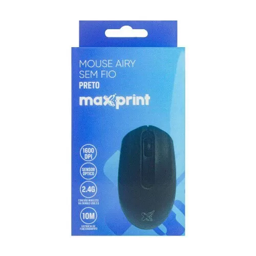 Mouse óptico sem fio usb airy Maxprint