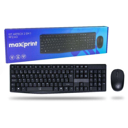 Mouse + teclado sem fio 2.4Ghz kit arteck Maxprint