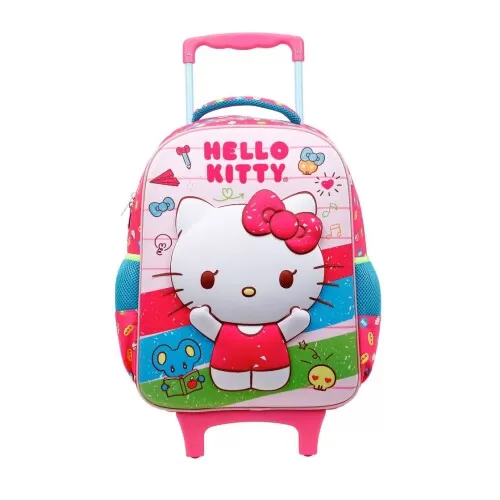 Mochila com rodinha Hello Kitty N16 44x33cm