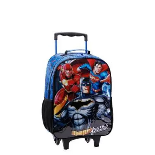 Mochila com rodinha Liga da Justiça N14 40x28cm