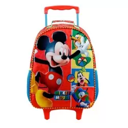 Mochila com rodinha Mickey N14 40x28cm