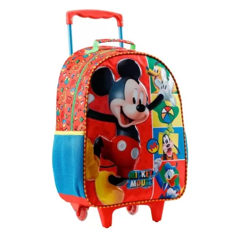 Mochila com rodinha Mickey N14 40x28cm