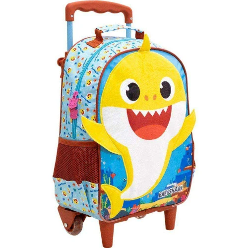 Mochila com rodinha baby shark plush 14