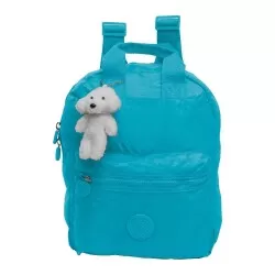 Mochila feminina Trendy azul claro 36x32cm