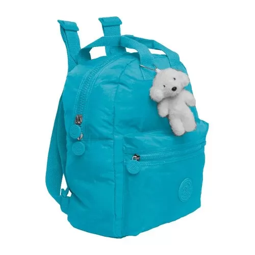 Mochila feminina Trendy azul claro 36x32cm