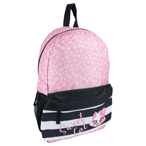 Mochila juvenil feminina sweet cat 40cm Kit