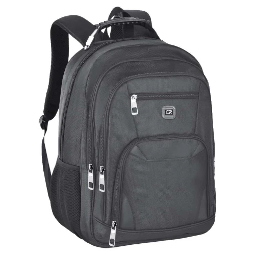 Mochila para notebook sintética Cross preta 48cm Clio Style