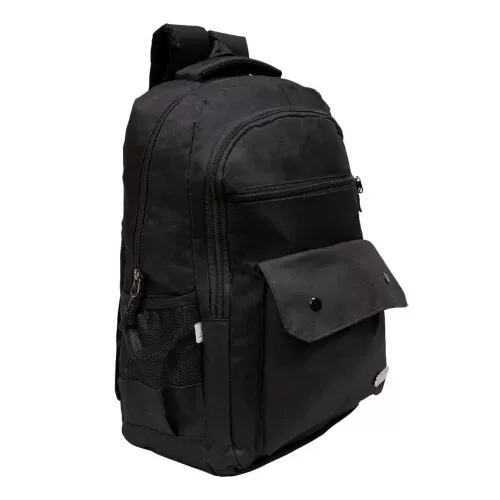 Mochila para notebook unissex preta 45x30cm