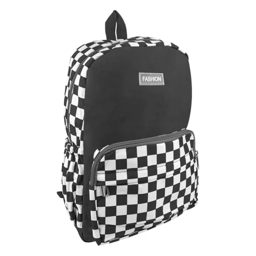 Mochila para notebook unissex xadrez 42cm Novo Século