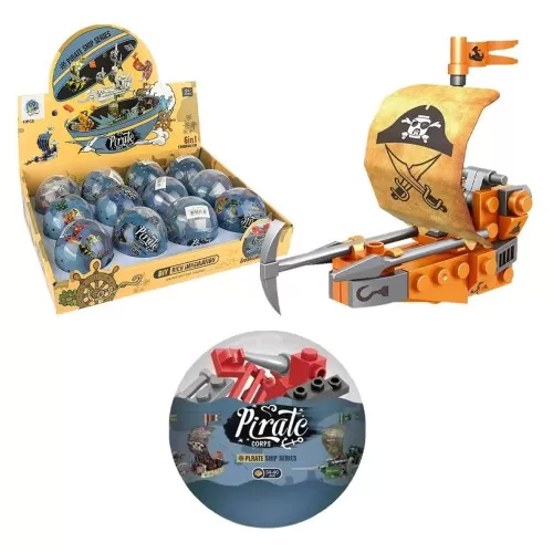 Monte e brinque mini navio pirata 99 Toys