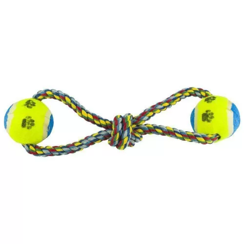 Mordedor para cachorro corda+bola 35,5cm Rio Tijucas