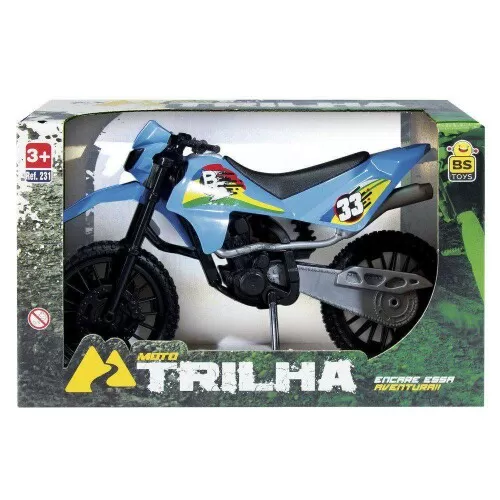 Moto plástica trilha 26cm Cross sortida Bs Toys