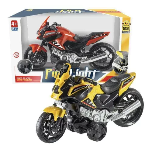 Moto super Fire Light com fricção 36cm Bs Toys