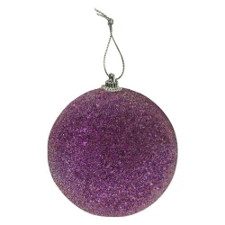 Natal bola com glitter decorada 8cm