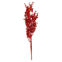 Natal buquê folhas vermelho gliter 36cm Multiart