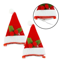 Natal presilha para pendurar gorro feltro com 02 unidades Multiart