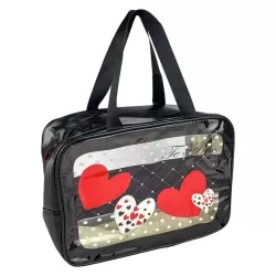 Necessaire feminina Love coração com 01 zíper Amigold