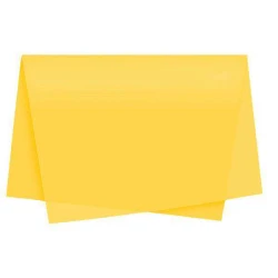 Papel seda liso 48x60cm amarelo blister com 20 folhas