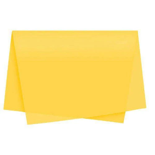 Papel seda liso 48x60cm amarelo blister com 20 folhas