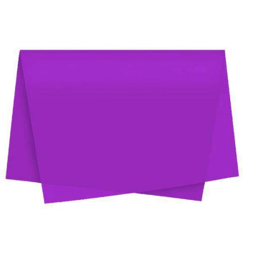 Papel seda liso 48x60cm roxo blister com 20 folhas