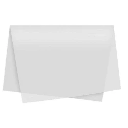 Papel seda liso 48x60cm branco blister com 20 folhas