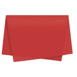 Papel seda liso 48x60cm vermelho blister com 20 folhas